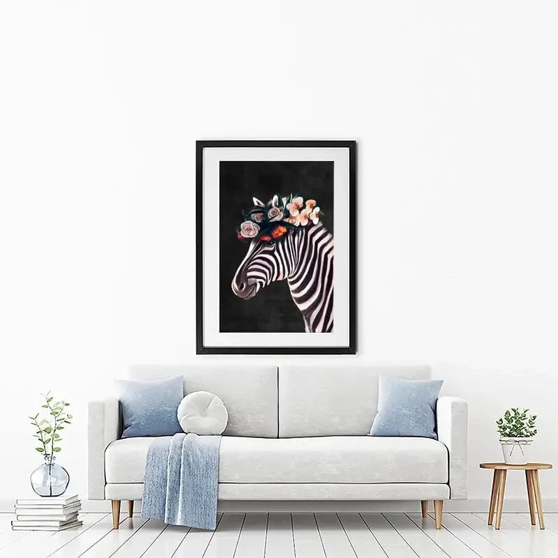Zebra Crown Framed Art Print Zebra Crown Framed Art Print wall art product Svetlana Aleynikova