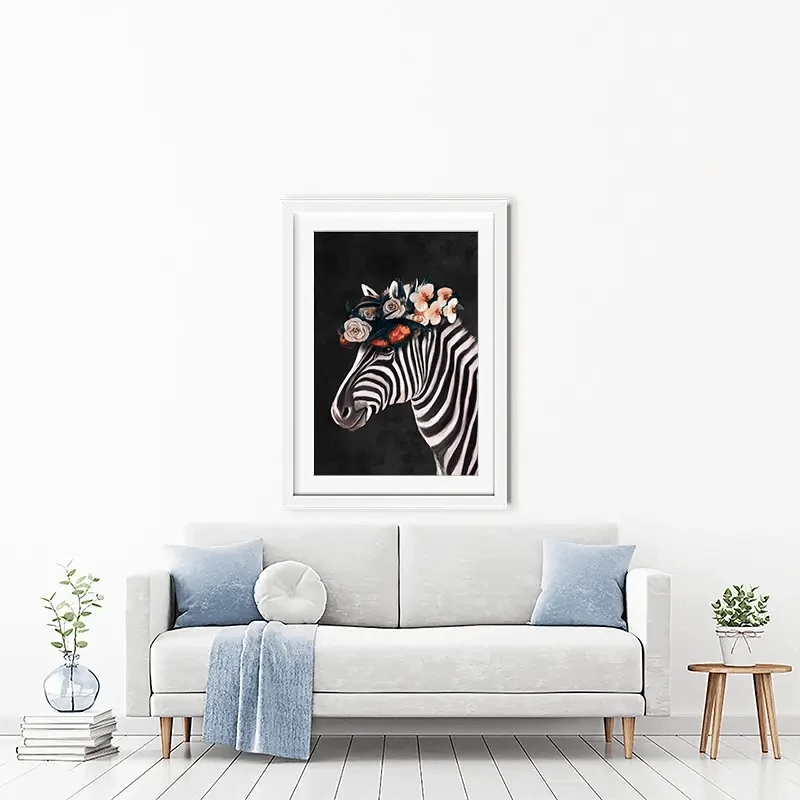 Zebra Crown Framed Art Print Zebra Crown Framed Art Print wall art product Svetlana Aleynikova