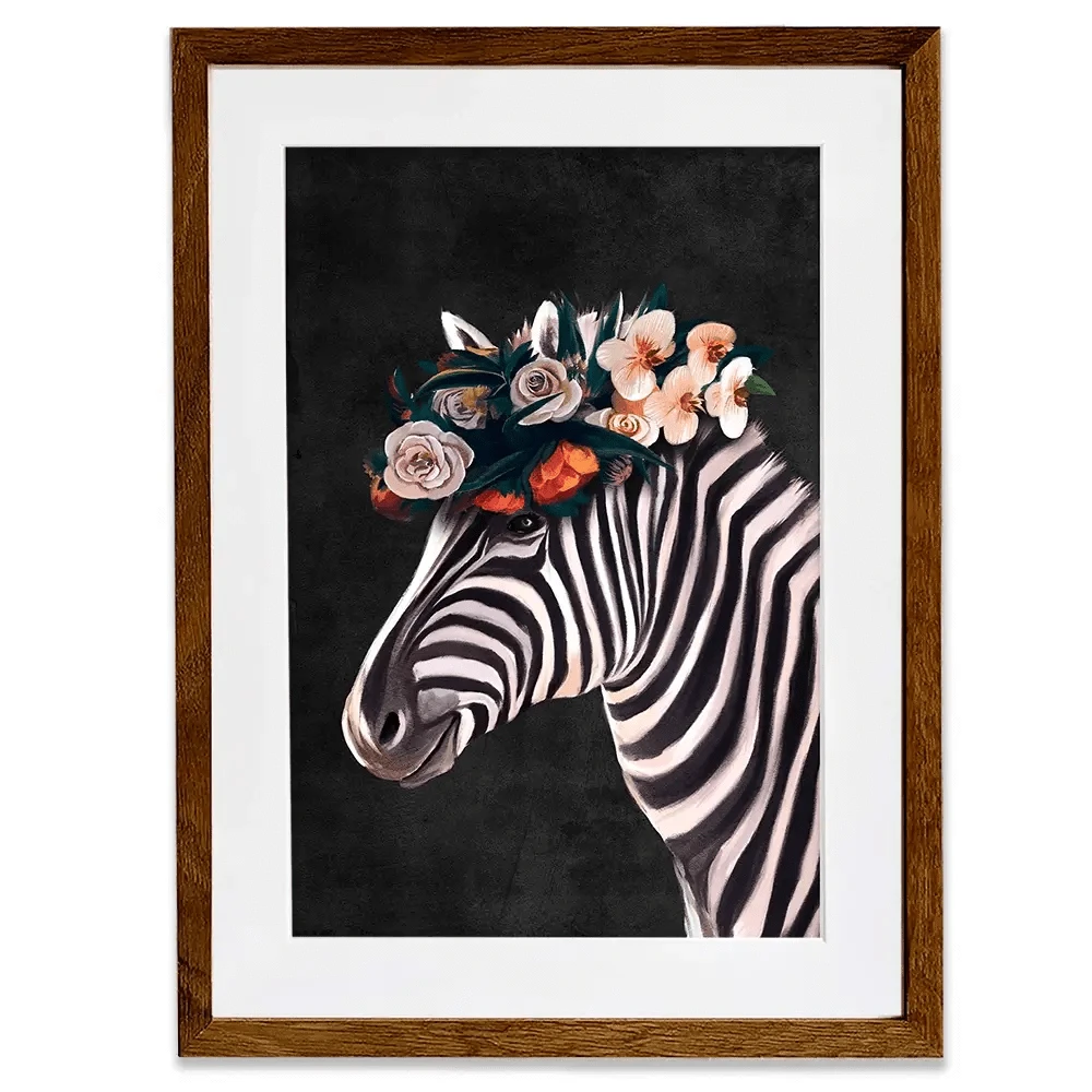 Zebra Crown Framed Art Print Zebra Crown Framed Art Print wall art product Svetlana Aleynikova