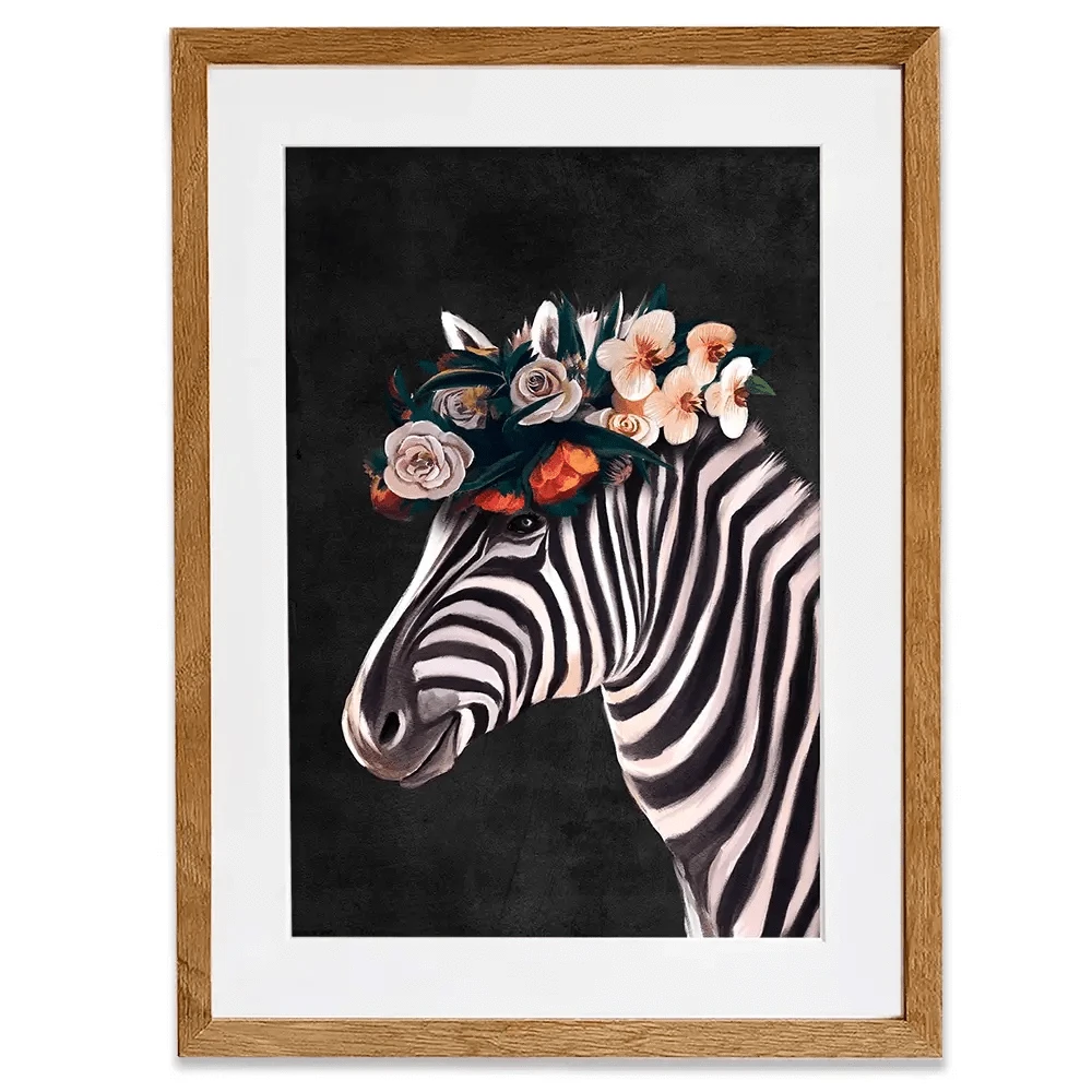Zebra Crown Framed Art Print Zebra Crown Framed Art Print wall art product Svetlana Aleynikova