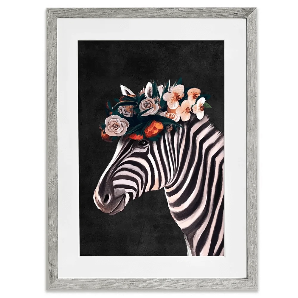 Zebra Crown Framed Art Print Zebra Crown Framed Art Print wall art product Svetlana Aleynikova