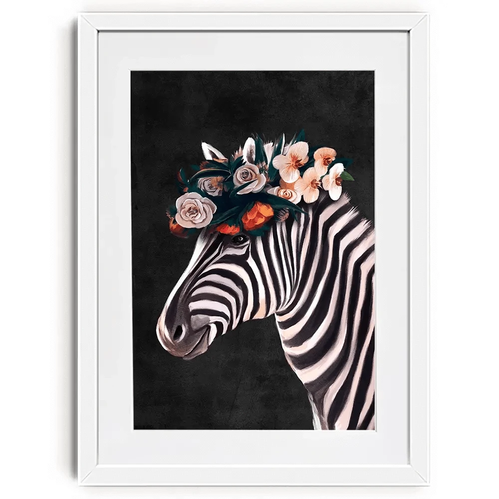 Zebra Crown Framed Art Print Zebra Crown Framed Art Print wall art product Svetlana Aleynikova