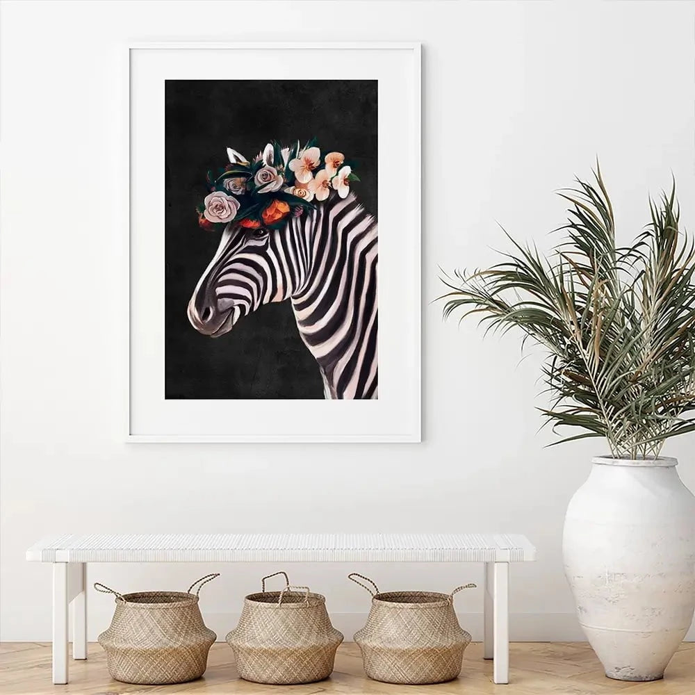 Zebra Crown Framed Art Print Zebra Crown Framed Art Print wall art product Svetlana Aleynikova