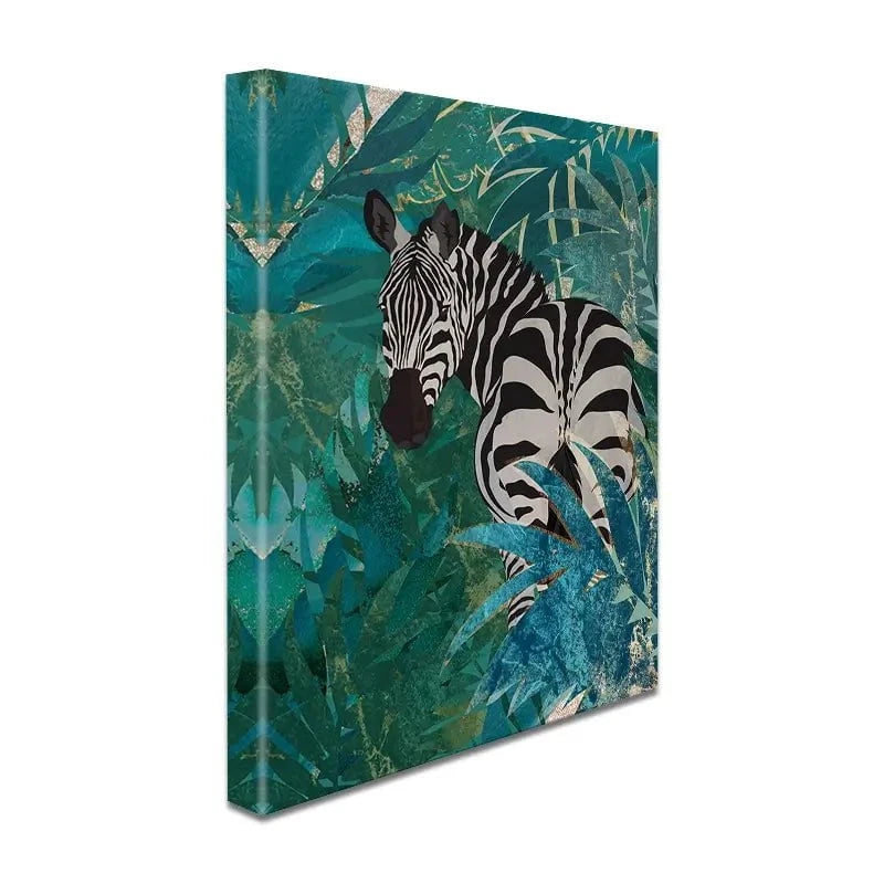 Zebra In The Jungle Canvas Print Zebra In The Jungle Canvas Print wall art product Sarah Manovski