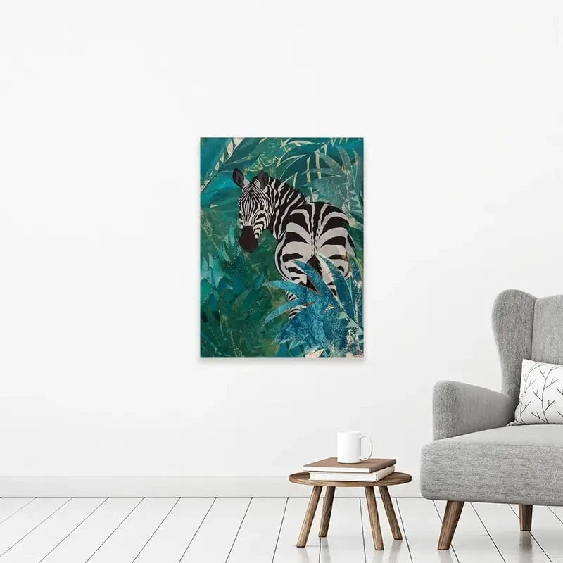 Zebra In The Jungle Canvas Print Zebra In The Jungle Canvas Print wall art product Sarah Manovski