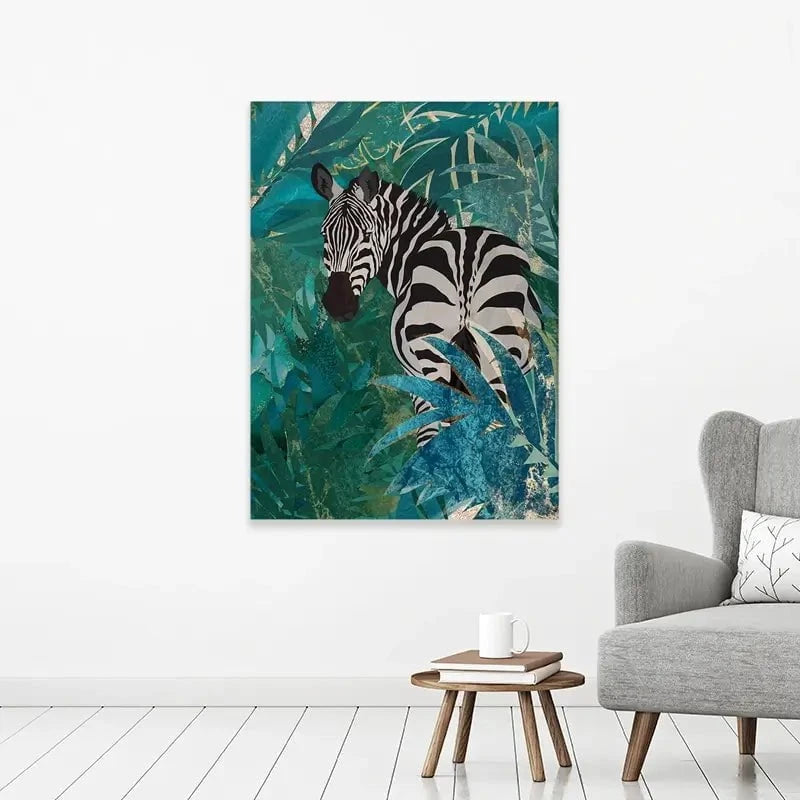 Zebra In The Jungle Canvas Print Zebra In The Jungle Canvas Print wall art product Sarah Manovski