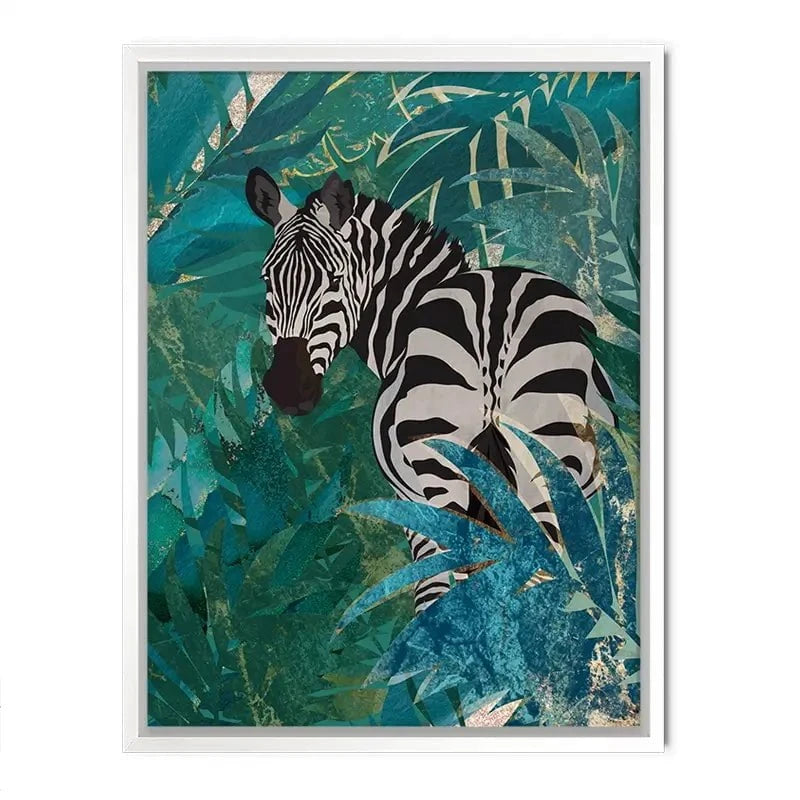 Zebra In The Jungle Canvas Print Zebra In The Jungle Canvas Print wall art product Sarah Manovski