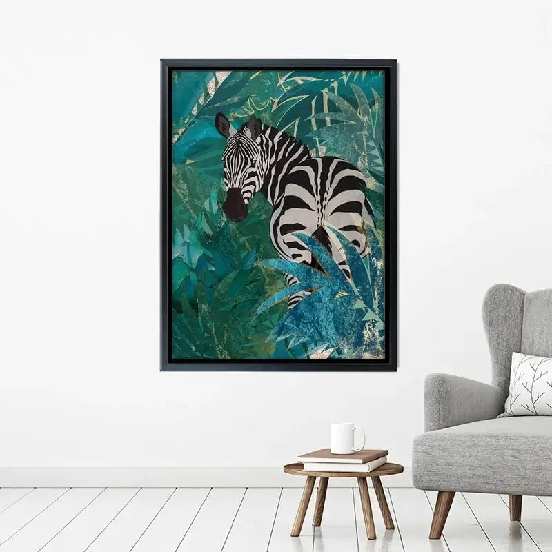 Zebra In The Jungle Canvas Print Zebra In The Jungle Canvas Print wall art product Sarah Manovski