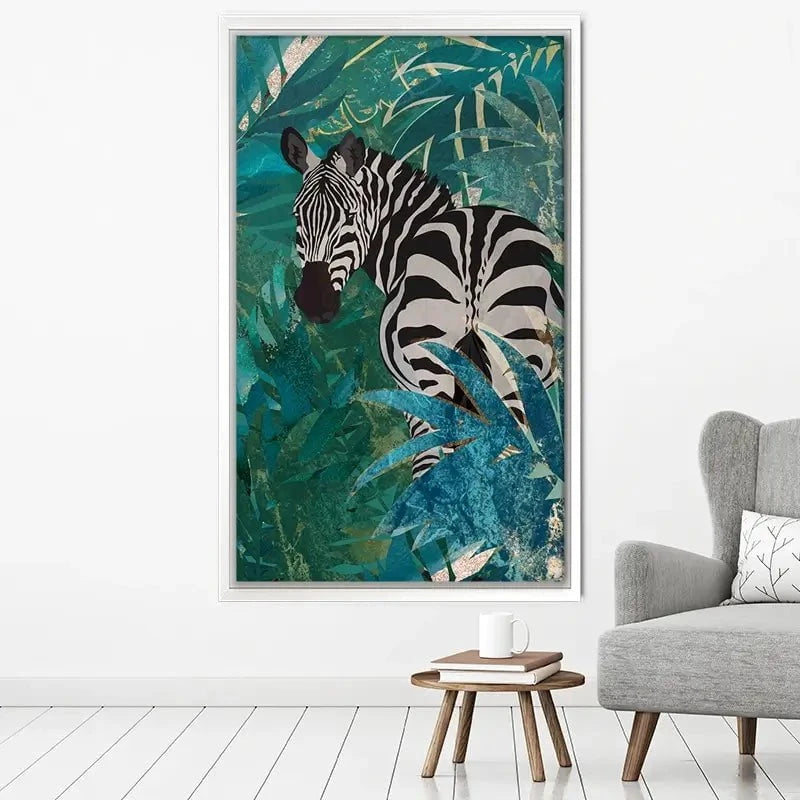 Zebra In The Jungle Canvas Print Zebra In The Jungle Canvas Print wall art product Sarah Manovski