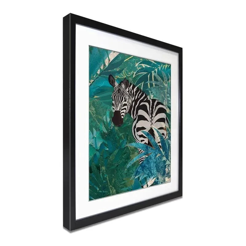 Zebra In The Jungle Framed Art Print Zebra In The Jungle Framed Art Print wall art product Sarah Manovski