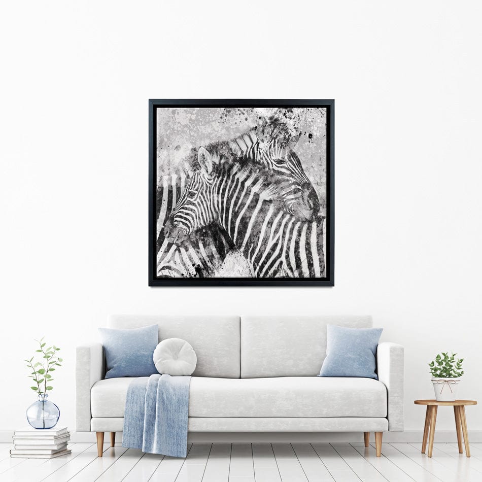 Zebra Pair Canvas Print wall art product Carol Robinson