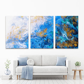 Abstract Ocean Trio Canvas Print wall art product CYC / Shutterstock