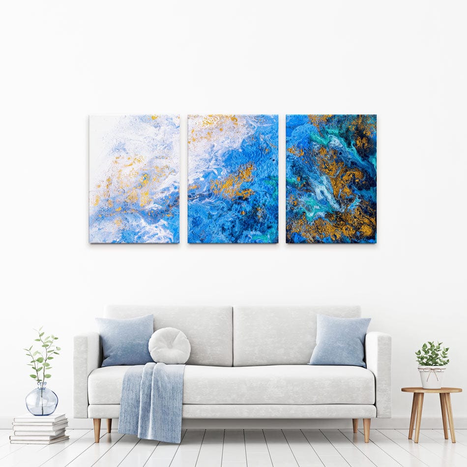 Abstract Ocean Trio Canvas Print wall art product CYC / Shutterstock