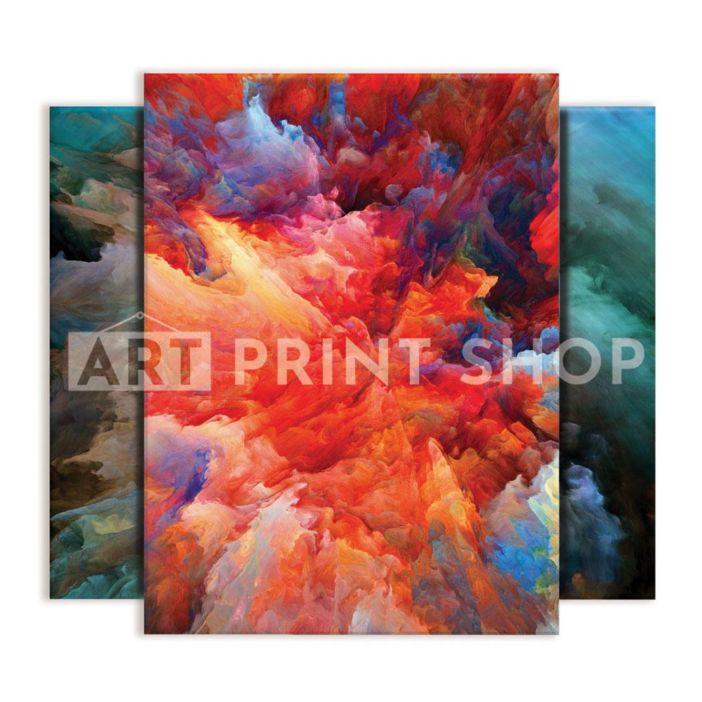 Abstract Paint Spatter Trio Canvas Print wall art product agsandrew / Shutterstock