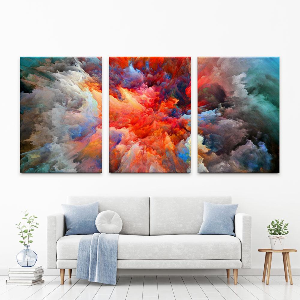 Abstract Paint Spatter Trio Canvas Print wall art product agsandrew / Shutterstock