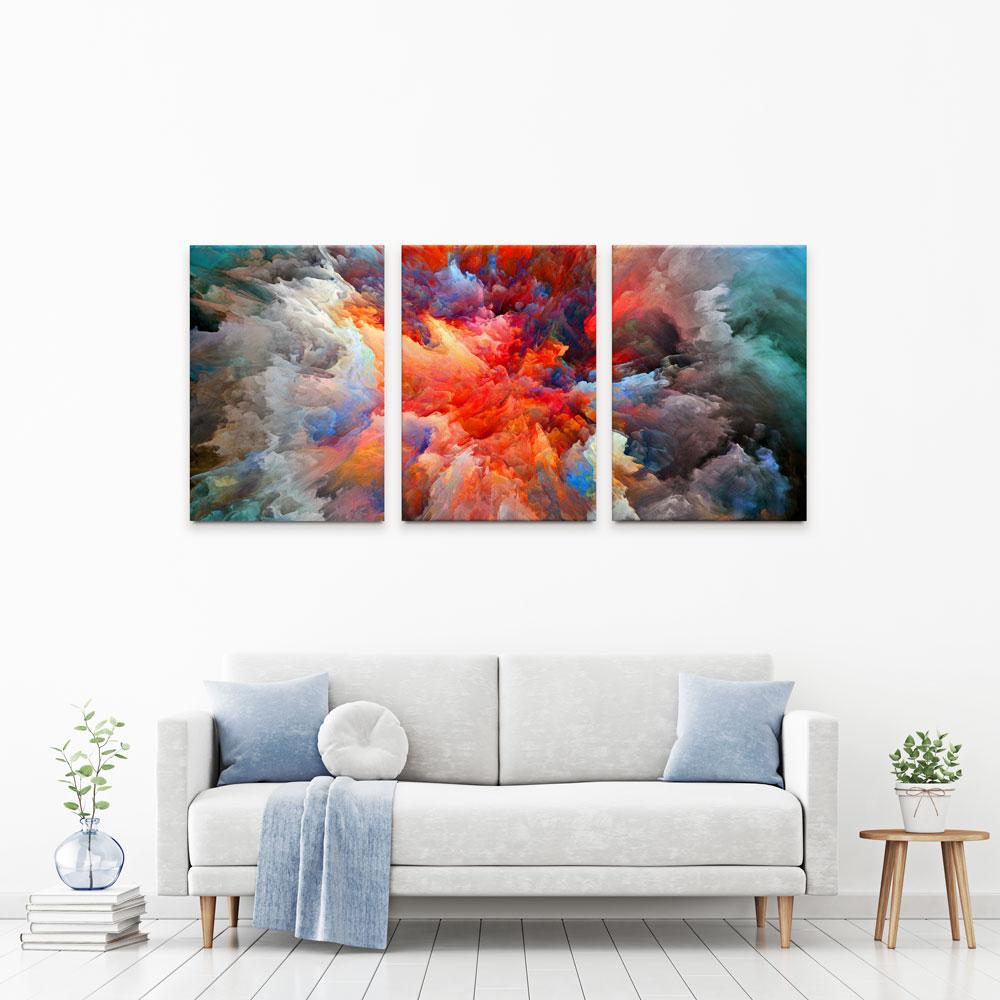 Abstract Paint Spatter Trio Canvas Print wall art product agsandrew / Shutterstock