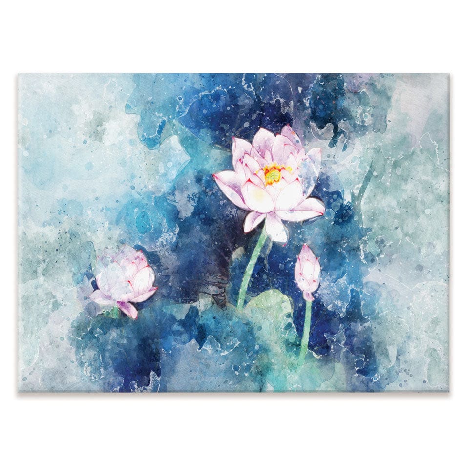 Abstract Pink Flowers Canvas Print wall art product Muzi pear studio / Shutterstock