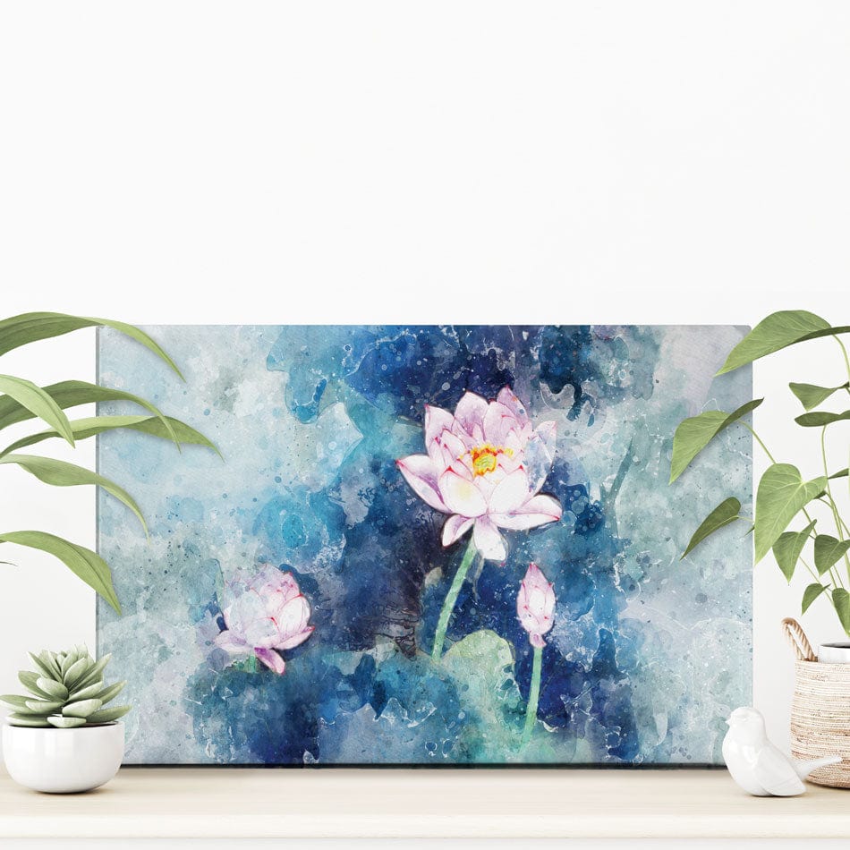 Abstract Pink Flowers Canvas Print wall art product Muzi pear studio / Shutterstock