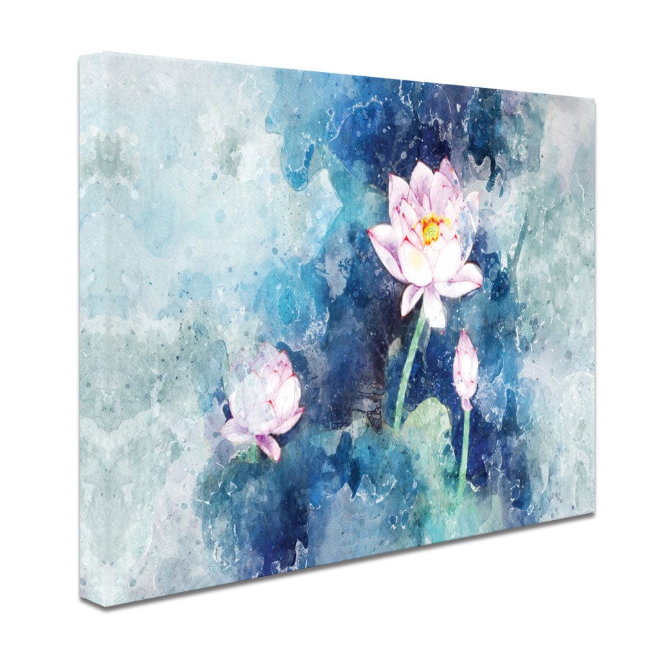 Abstract Pink Flowers Canvas Print wall art product Muzi pear studio / Shutterstock