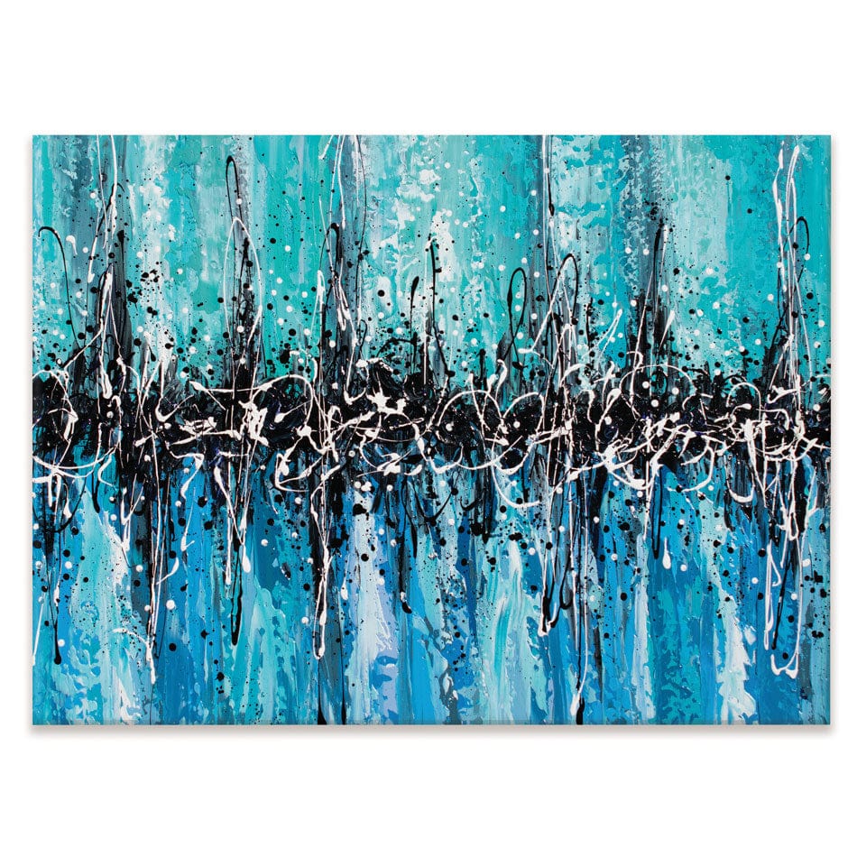 Abstract Teal Canvas Print wall art product Olga Tkachyk