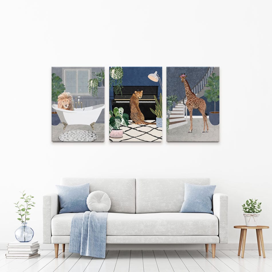 Animals In The House Trio Canvas Print wall art product Sarah Manovski