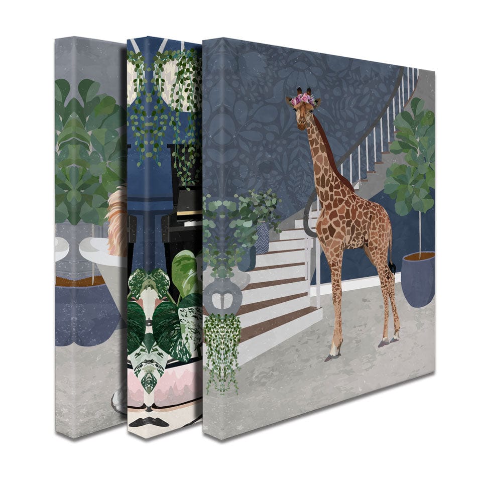 Animals In The House Trio Canvas Print wall art product Sarah Manovski