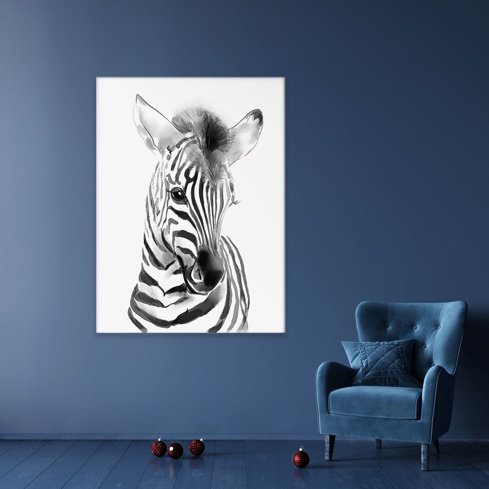 Baby Zebra Canvas Print wall art product Big Creative Studio / Shutterstock