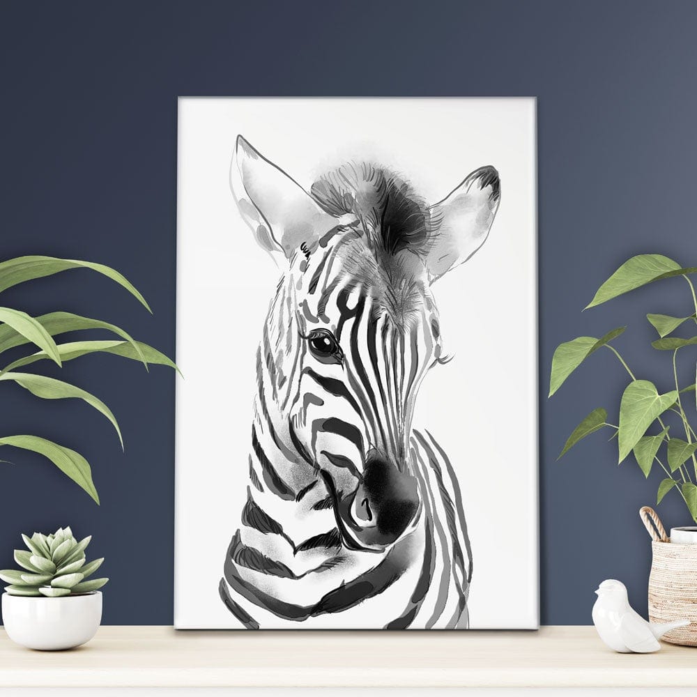 Baby Zebra Canvas Print wall art product Big Creative Studio / Shutterstock