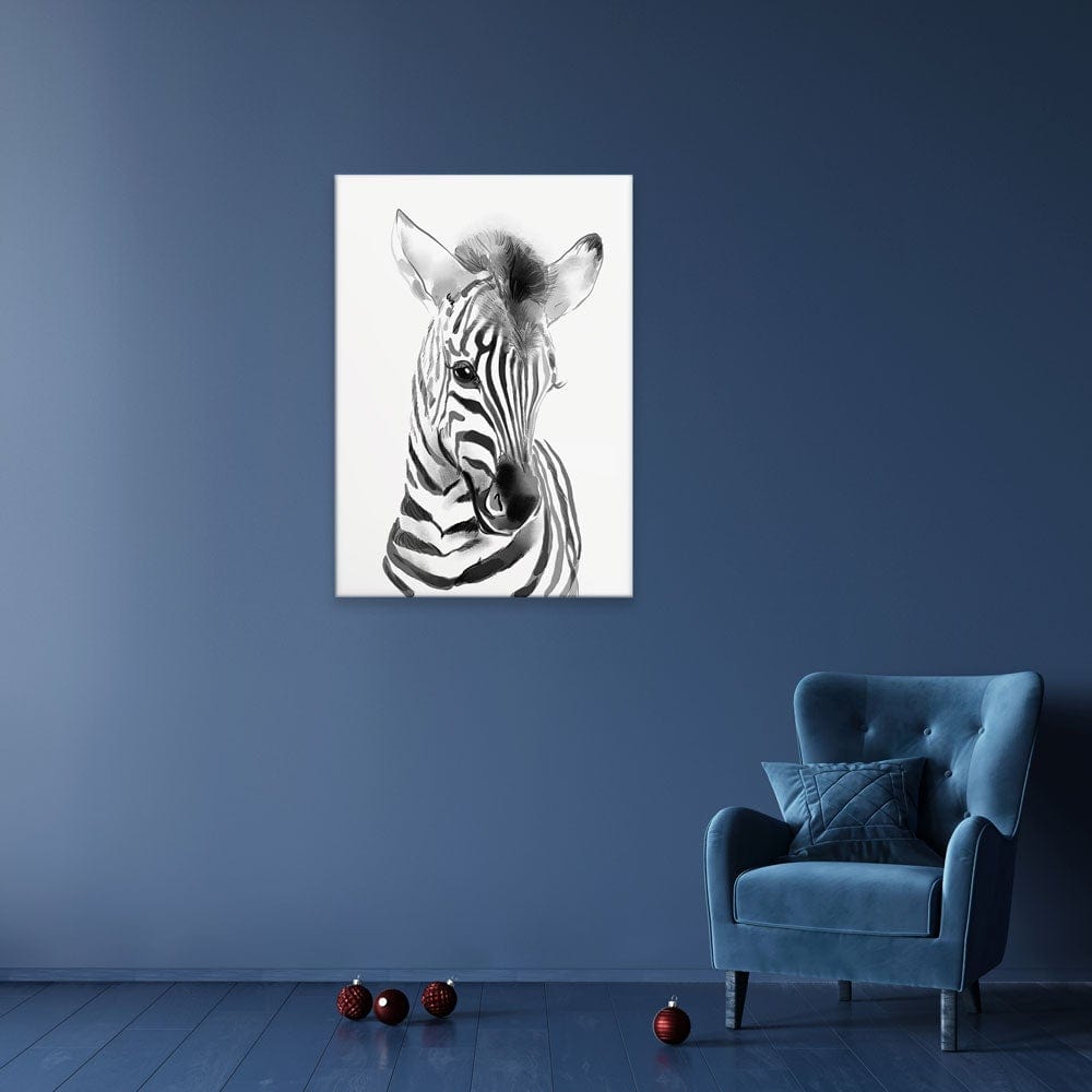 Baby Zebra Canvas Print wall art product Big Creative Studio / Shutterstock