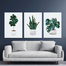 Beautiful Botanicals Trio Canvas Print wall art product Sarah Manovski