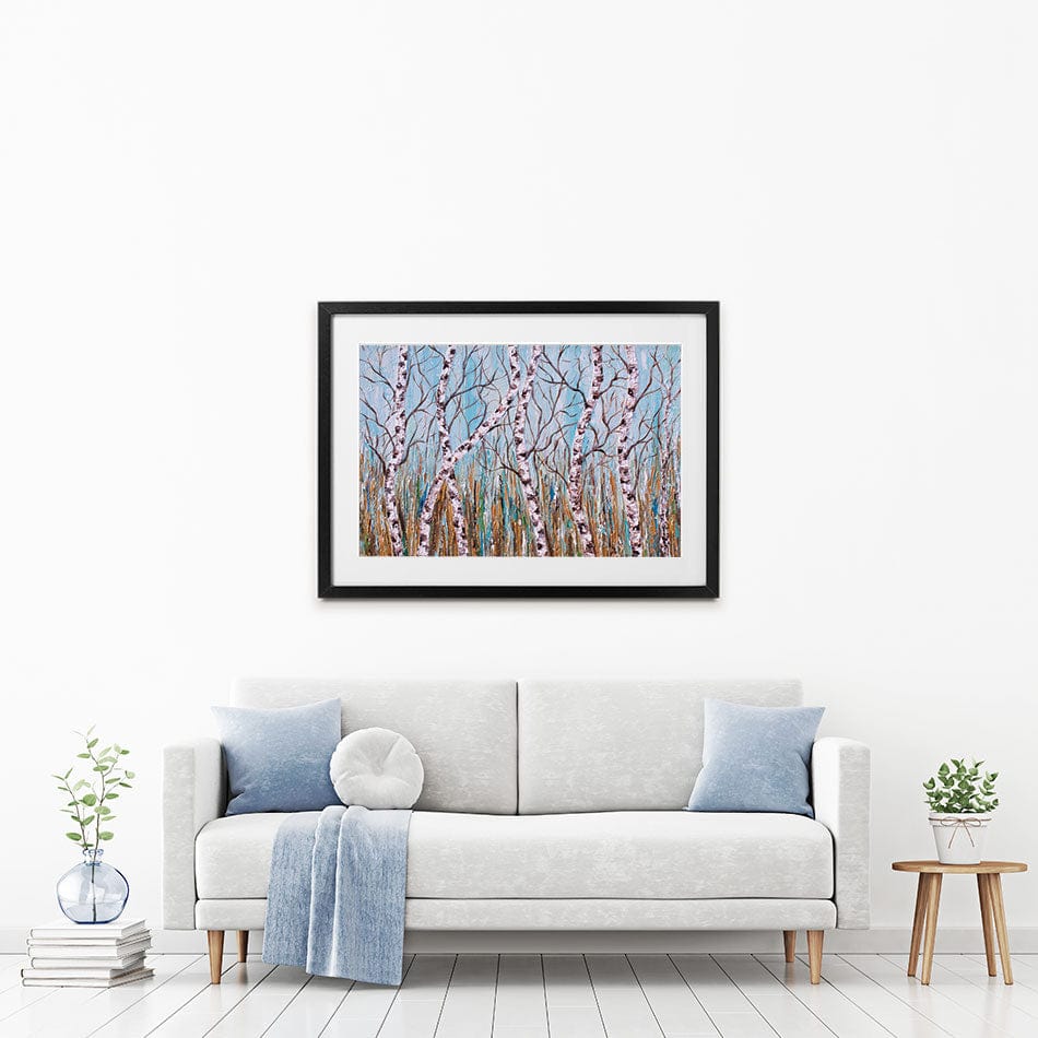 Birches Framed Art Print wall art product Olga Tkachyk