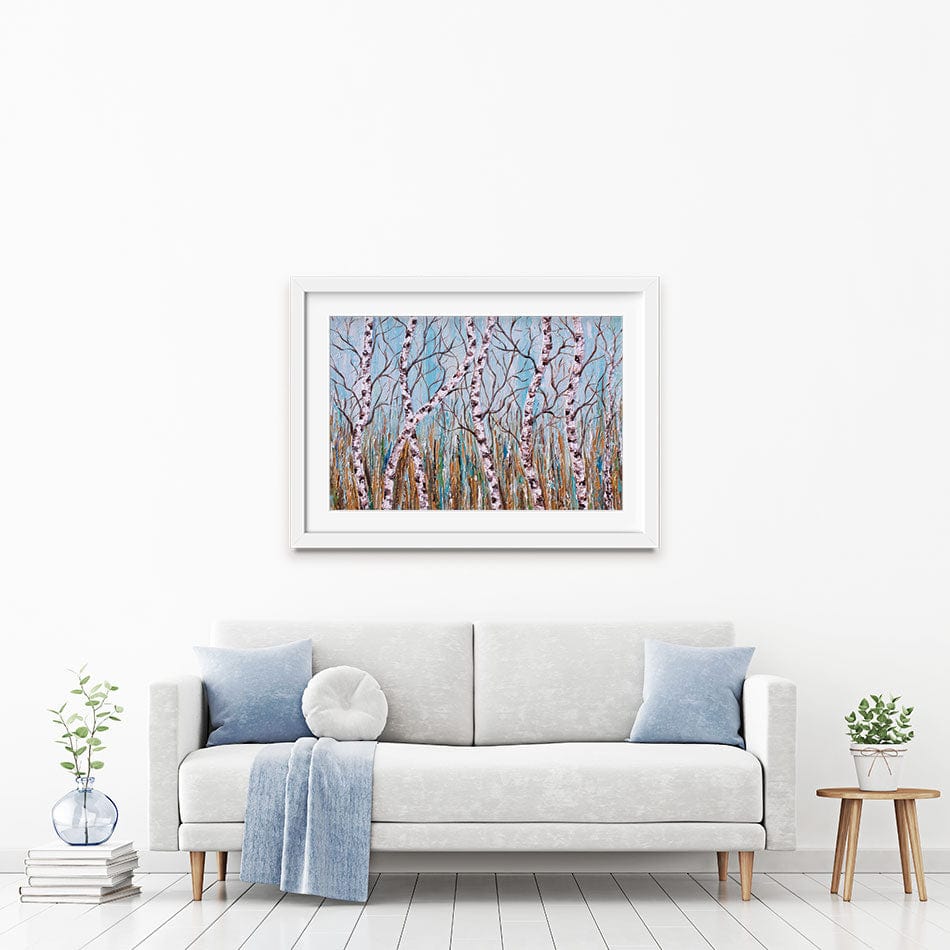Birches Framed Art Print wall art product Olga Tkachyk