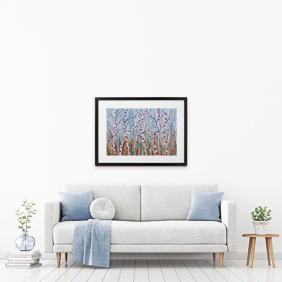 Birches Framed Art Print wall art product Olga Tkachyk
