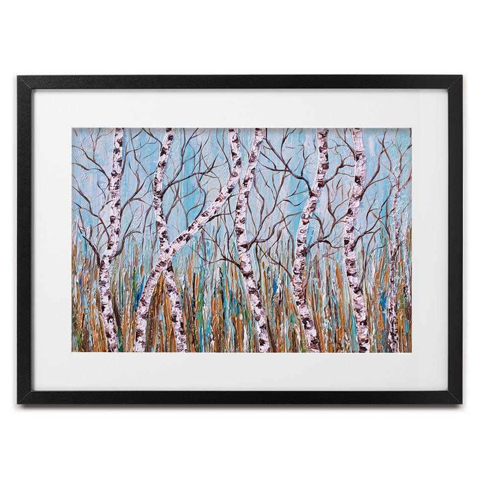 Birches Framed Art Print wall art product Olga Tkachyk