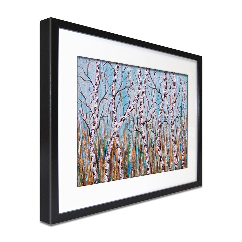 Birches Framed Art Print wall art product Olga Tkachyk