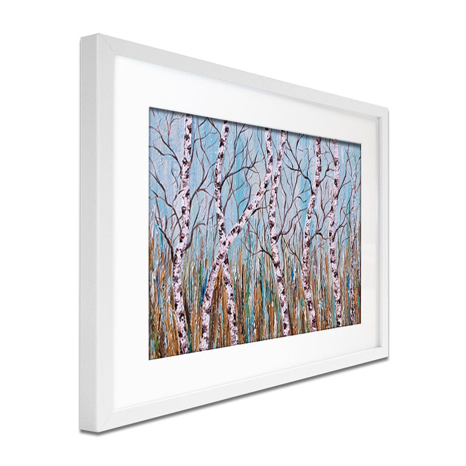 Birches Framed Art Print wall art product Olga Tkachyk
