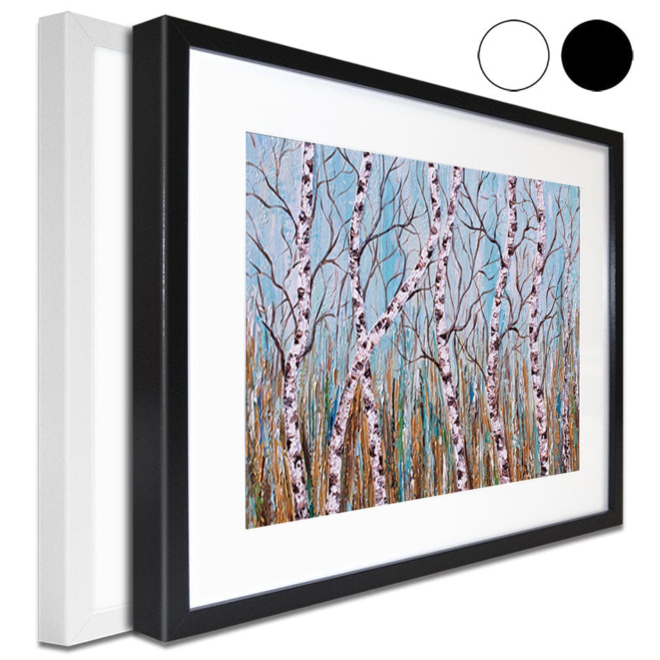 Birches Framed Art Print wall art product Olga Tkachyk