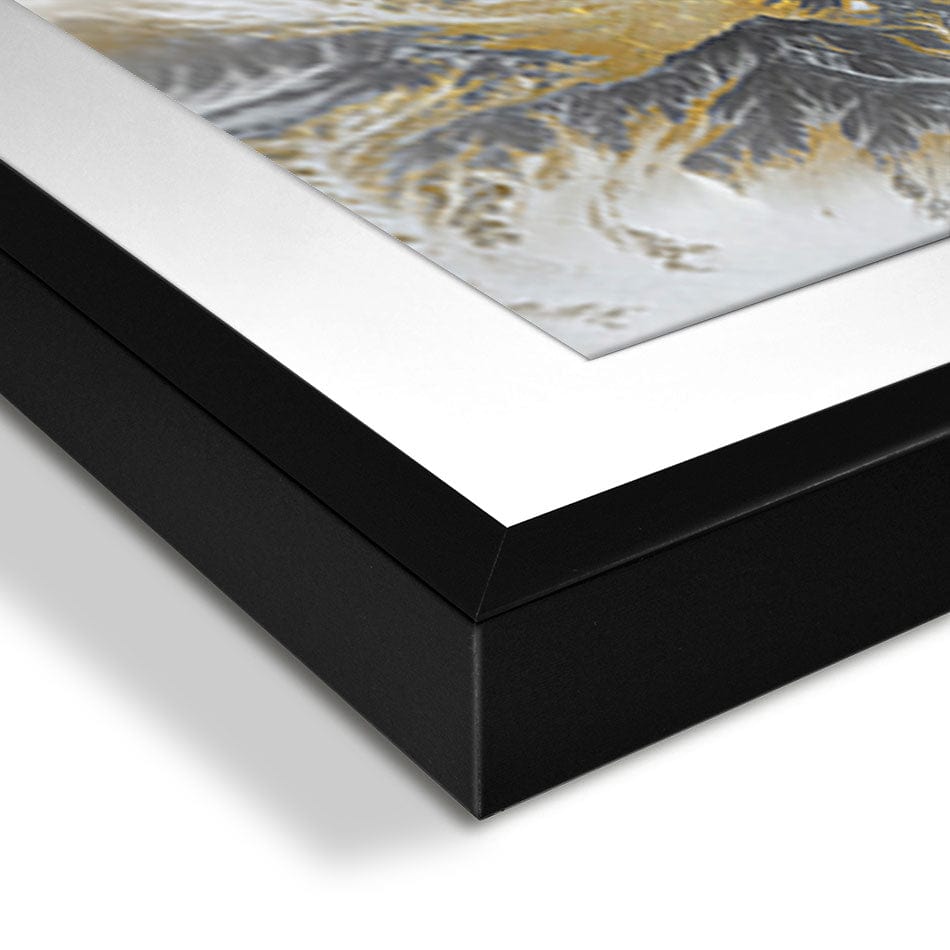 Birds And Peaks Framed Art Print wall art product jesseyy / Shutterstock