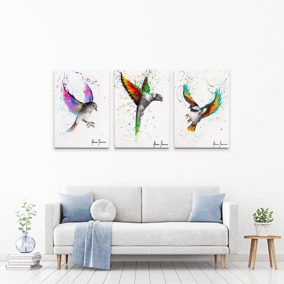 Birds Trio Canvas Print wall art product Ashvin Harrison