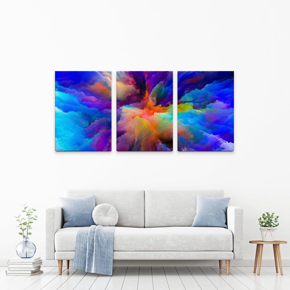 Blue Abstract Trio Canvas Print wall art product agsandrew / Shutterstock