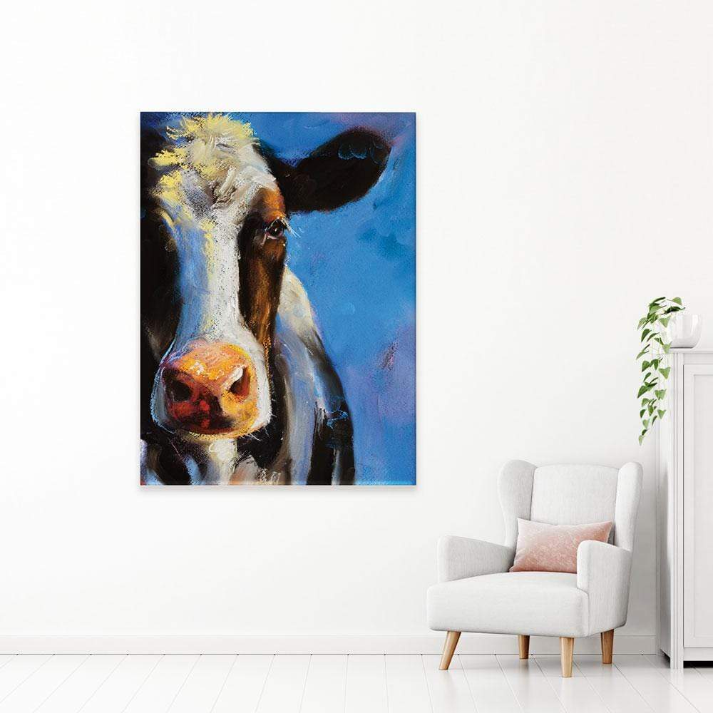 Blue Cow Oil Painting Canvas Print wall art product Ivailo Nikolov / Shutterstock