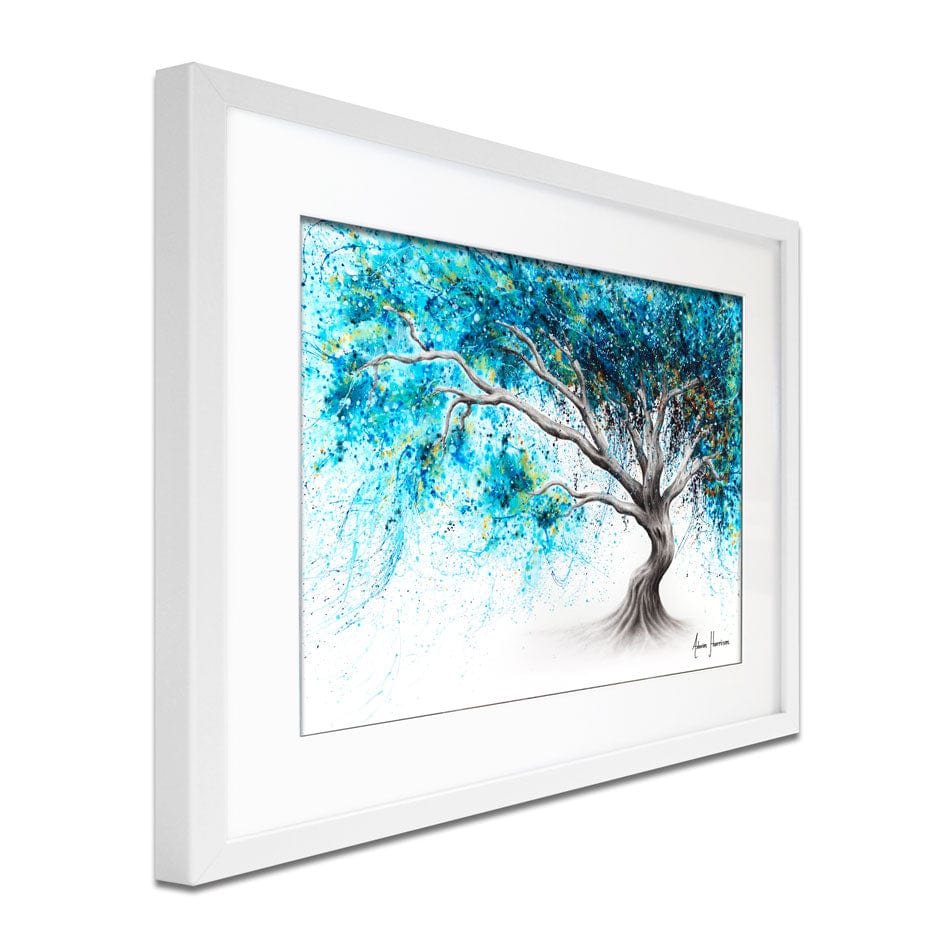 Blue Crystal Dream Tree Framed Art Print wall art product Ashvin Harrison