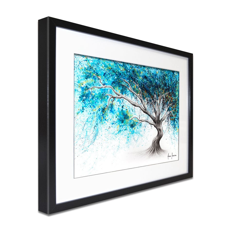 Blue Crystal Dream Tree Framed Art Print wall art product Ashvin Harrison