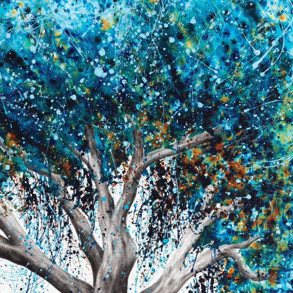Blue Crystal Dream Tree Framed Art Print wall art product Ashvin Harrison