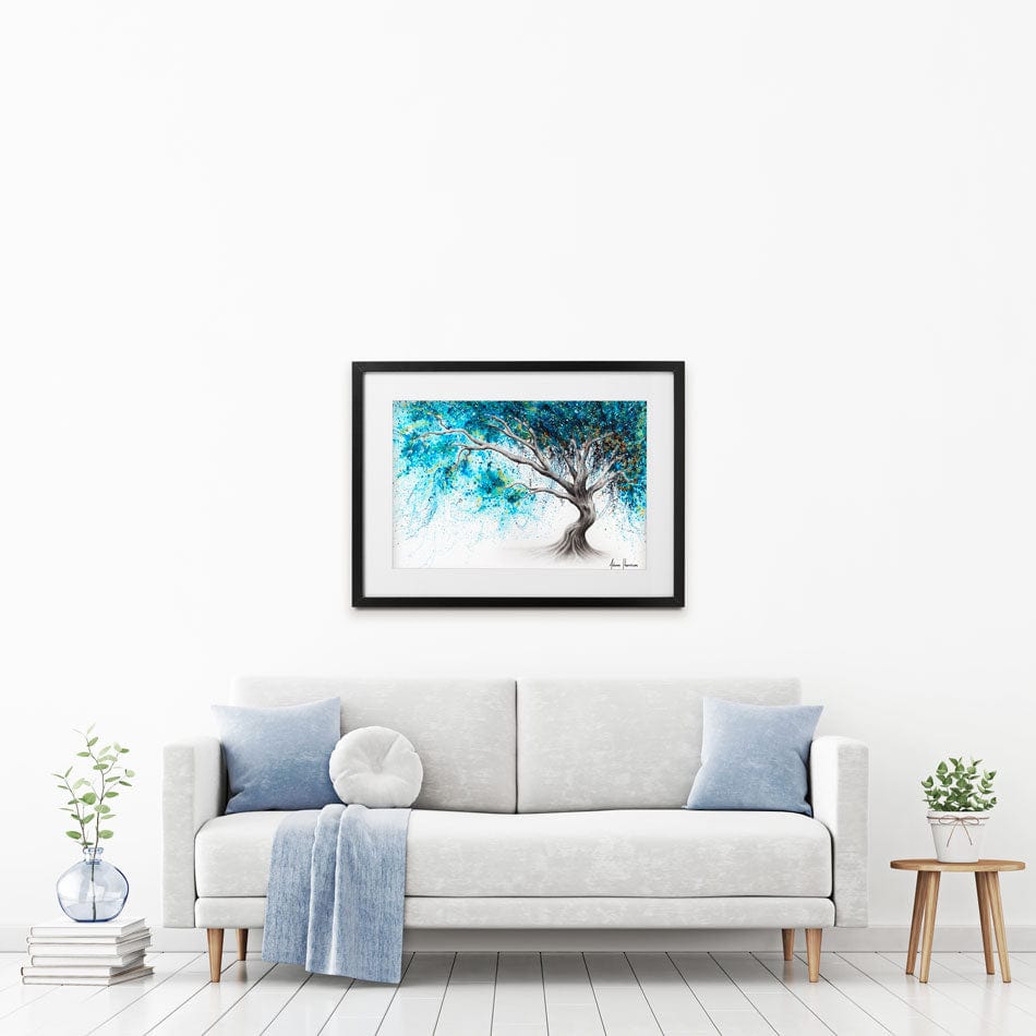 Blue Crystal Dream Tree Framed Art Print wall art product Ashvin Harrison