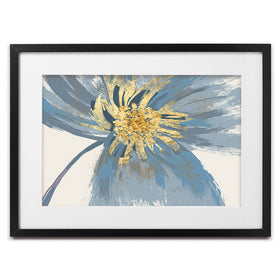 Blue Grey Flower Framed Art Print wall art product Girls and Dreams / Shutterstock