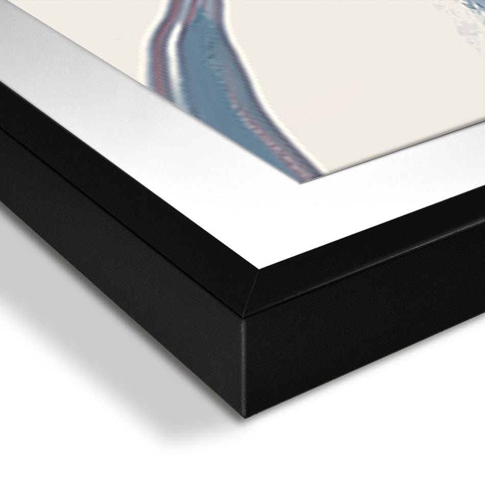 Blue Grey Flower Framed Art Print wall art product Girls and Dreams / Shutterstock