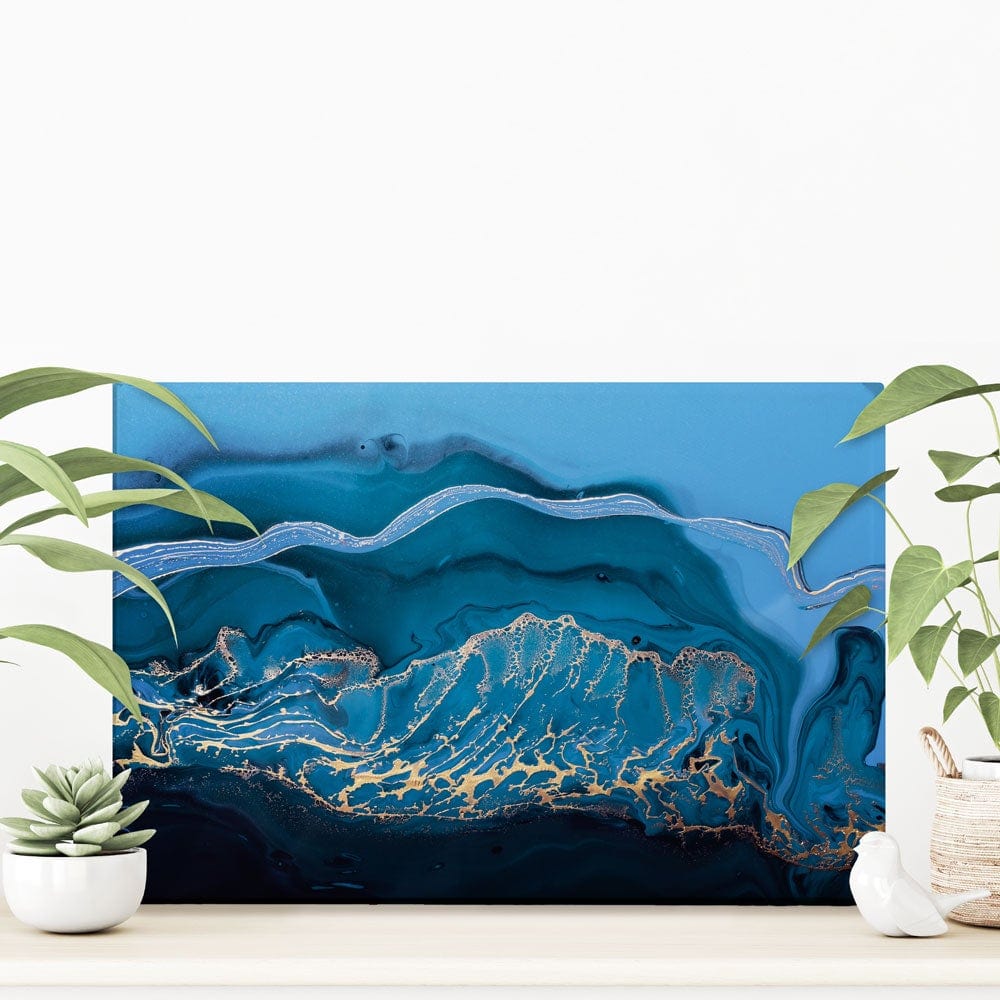 Blue Marble Waves Canvas Print wall art product colnihko / Shutterstock