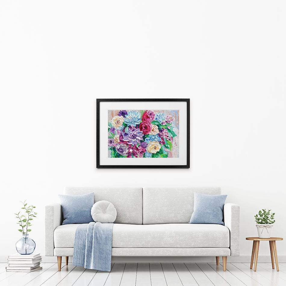 Bouquet Framed Art Print wall art product Olga Tkachyk