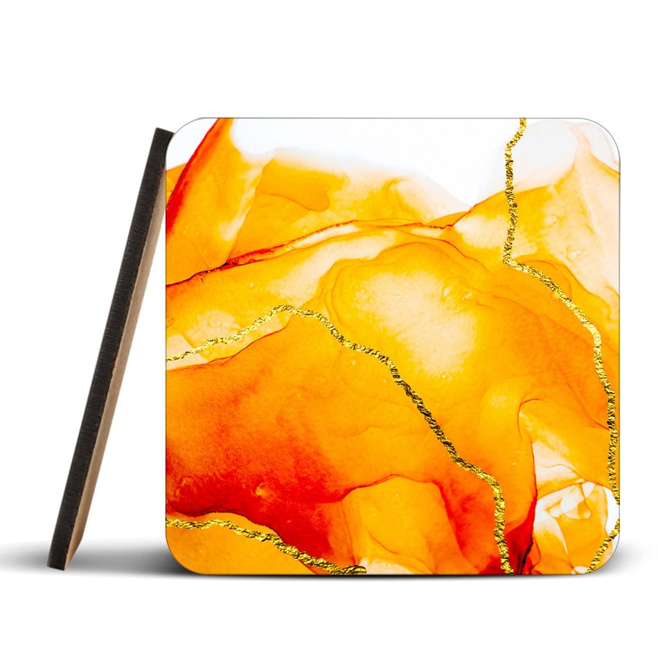 Bright Orange Coaster Set wall art product CARACOLLA / Shutterstock